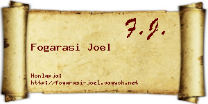 Fogarasi Joel névjegykártya
